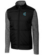 Charlotte Knights Cutter & Buck Stealth Hybrid Quilted Mens Big and Tall Full Zip Windbreaker Jacket BL_MANN_HG 1