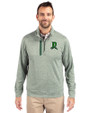 Dayton Dragons Cutter & Buck Stealth Heathered Quarter Zip Mens Pullover Hunter Green Front