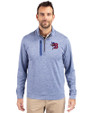 Buffalo Bisons Cutter & Buck Stealth Heathered Quarter Zip Mens Pullover Tour Blue Front
