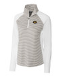 Grambling Tigers Cutter & Buck Forge Tonal Stripe Stretch Half Zip Womens Top White/Polished Mannequin