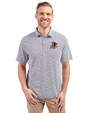 Durham Bulls Cutter & Buck Virtue Recycled Botanical Print Featherlight Pique Mens  Polo Navy Blue Front