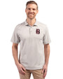 Birmingham Barons Cutter & Buck Virtue Eco Pique Stripe Recycled Mens Big and Tall Polo Polished Medium Gray Front