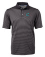 Charlotte Knights Cutter & Buck Virtue Eco Pique Micro Stripe Recycled Mens Big & Tall Polo BLEG_MANN_HG 1