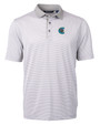Charlotte Knights Cutter & Buck Virtue Eco Pique Micro Stripe Recycled Mens Polo POLWH_MANN_HG 1