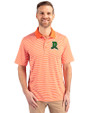 Dayton Dragons Cutter & Buck Forge Tonal Stripe Stretch Mens Big and Tall Polo College Orange Front