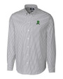Dayton Dragons Cutter & Buck Stretch Oxford Stripe Mens Big and Tall Long Sleeve Dress Shirt Charcoal Mannequin