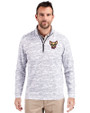El Paso Chihuahuas Cutter & Buck Traverse Stretch Eco Camo Print Quarter Zip Mens Pullover Charcoal Front