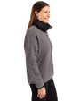 Grambling Tigers Cutter & Buck Cascade Eco Fleece Womens Full Zip Jacket Elemental Grey/Black Side