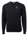 Charlotte Knights Cutter & Buck Lakemont Tri-Blend Mens V-Neck Pullover Sweater Black Mannequin