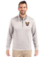 El Paso Chihuahuas Cutter & Buck Stealth Heathered Mens Big and Tall  Quarter Zip Pullover Polished Medium Gray Front