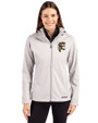 Grambling Tigers College Vault Cutter & Buck Evoke Softshell Recycled Full Zip Womens Jacket CONCRETE Front