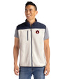 Auburn Tigers Cutter & Buck Cascade Eco Fleece Mens Vest Shell/Navy Blue Front
