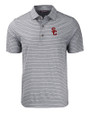 USC Trojans Cutter & Buck Forge Eco Heather Stripe Stretch Recycled Mens Big & Tall Polo Black Heather Mannequin