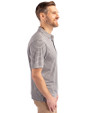 Grambling Tigers Cutter & Buck Forge Eco Heather Stripe Stretch Recycled Mens Big & Tall Polo Elemental Grey Heather Side