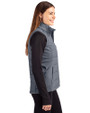 Albany State University Golden Rams Cutter & Buck Evoke Hybrid Softshell Recycled Womens Full Zip Vest Elemental Grey Side