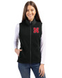 Nebraska Cornhuskers Cutter & Buck Cascade Eco Fleece Womens Vest Black Front