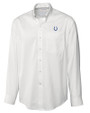 Indianapolis Colts Cutter & Buck Epic Easy Care Fine Twill Mens Long Sleeve Dress Shirt White Mannequin