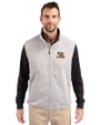 LSU Tigers Cutter & Buck Charter Eco Full-Zip Mens Big & Tall Vest Polished Medium Gray Front