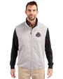 Ohio State Buckeyes- Cutter & Buck Charter Eco Recycled Mens Full-Zip Vest Polished Medium Gray Front