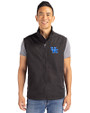 Kentucky Wildcats Cutter & Buck Charter Eco Recycled Mens Full-Zip Vest Black Front
