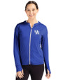 Kentucky Wildcats Cutter & Buck Daybreak Eco Recycled Womens Full Zip Hoodie Tour Blue Front