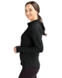 Oklahoma State Cowboys Cutter & Buck Daybreak Eco Recycled Womens Half Zip Hoodie Black Side