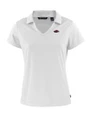 Arkansas Razorbacks Cutter & Buck Daybreak Eco Recycled Womens V-neck Polo White Mannequin