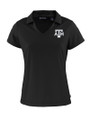 Texas A&M Aggies Cutter & Buck Daybreak Eco Recycled Womens V-neck Polo Black Mannequin