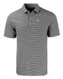 Appalachian State Mountaineers Cutter & Buck Forge Eco Double Stripe Stretch Recycled Mens Big &Tall Polo Black/White Mannequin