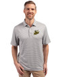 Baldwin Wallace Yellow Jackets Cutter & Buck Forge Eco Double Stripe Stretch Recycled Mens Polo Polished/White Front
