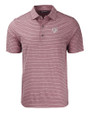 Texas A&M Aggies Cutter & Buck Forge Eco Heather Stripe Stretch Recycled Mens Polo Bordeaux Heather Mannequin
