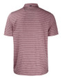 Texas A&M Aggies Cutter & Buck Forge Eco Heather Stripe Stretch Recycled Mens Polo Bordeaux Heather Mannequin Back