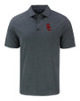 USC Trojans Cutter & Buck Forge Eco Stretch Recycled Mens Big & Tall Polo Dark Black Heather Mannequin