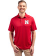 Nebraska Cornhuskers Cutter & Buck Forge Eco Stretch Recycled Mens Polo Cardinal Red Front