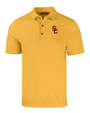 USC Trojans Cutter & Buck Forge Eco Stretch Recycled Mens Polo College Gold Heather Mannequin