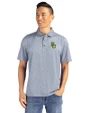 Baylor Bears Cutter & Buck Pike Eco Pebble Print Stretch Recycled Mens Polo Polished/White Front