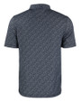 Ohio State Buckeyes - Cutter & Buck Pike Eco Pebble Print Stretch Recycled Mens Polo Black/White Mannequin Back