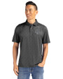 Texas A&M Aggies Cutter & Buck Pike Eco Pebble Print Stretch Recycled Mens Polo Black Front