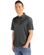 Louisville Cardinals Cutter & Buck Pike Eco Pebble Print Stretch Recycled Mens Polo Black Side
