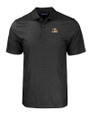 LSU Tigers Cutter & Buck Pike Eco Tonal Geo Print Stretch Recycled Mens Polo Black Mannequin