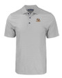 LSU Tigers Cutter & Buck Pike Eco Tonal Geo Print Stretch Recycled Mens Polo Elemental Grey Mannequin