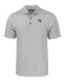 UCF Knights Cutter & Buck Pike Eco Tonal Geo Print Stretch Recycled Mens Polo Elemental Grey Mannequin