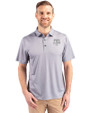 Texas A&M Aggies Cutter & Buck Pike Eco Tonal Geo Print Stretch Recycled Mens Big & Tall Polo Elemental Grey Front