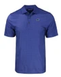Florida Gators Cutter & Buck Pike Eco Tonal Geo Print Stretch Recycled Mens Big & Tall Polo Tour Blue Mannequin
