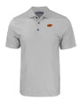 Oklahoma State Cowboys Cutter & Buck Pike Eco Tonal Geo Print Stretch Recycled Mens Big & Tall Polo Elemental Grey Mannequin