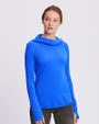 Cutter & Buck Womens Traverse Sweatshirt Hoodie Chelan Blue Front