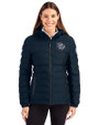 Lehigh Valley IronPigs Cutter & Buck Mission Ridge Repreve® Eco Insulated Womens Puffer Jacket Navy Blue Front