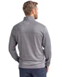 Omaha Storm Chasers Cutter & Buck Traverse Stretch Eco Stripe Quarter Zip Mens Pullover Elemental Grey Back