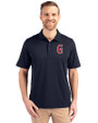 Greenville Drive Cutter & Buck Forge Stretch Mens Polo Liberty Navy Front