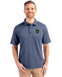 Hillsboro Hops Cutter & Buck Forge Heathered Stretch Mens Polo Indigo Heather Front